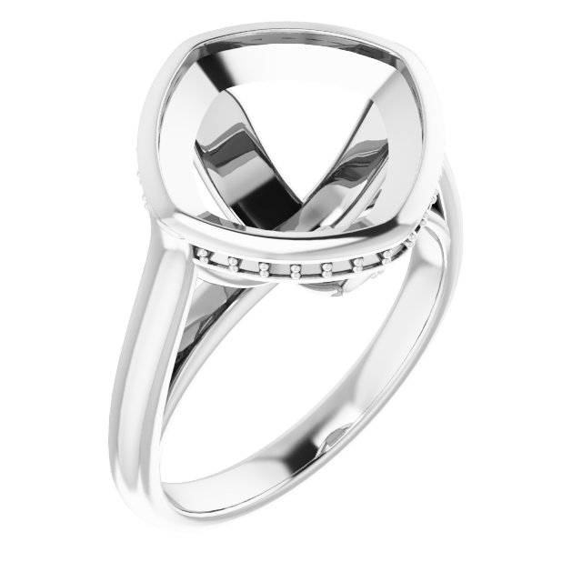 Bezel-Set Hidden Halo-Style Ring