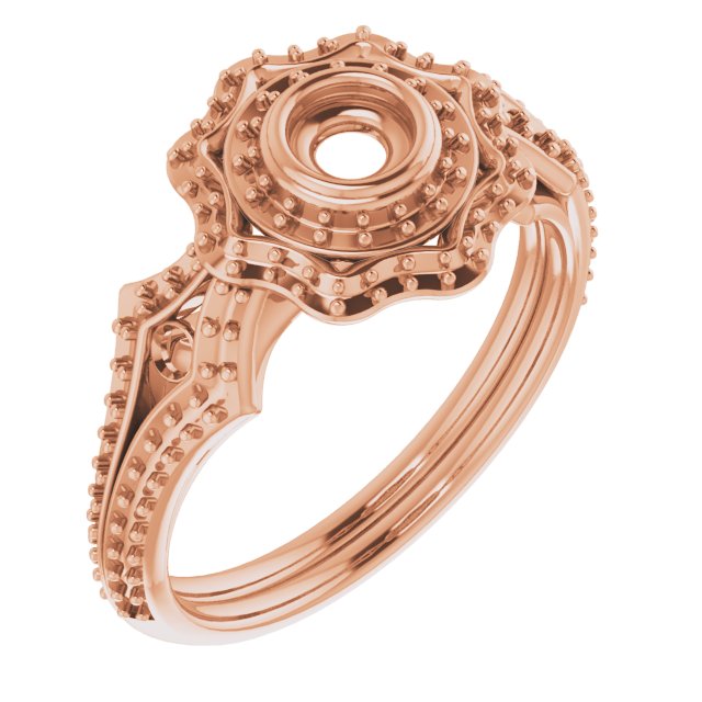 Bezel-Set Halo-Style Ring