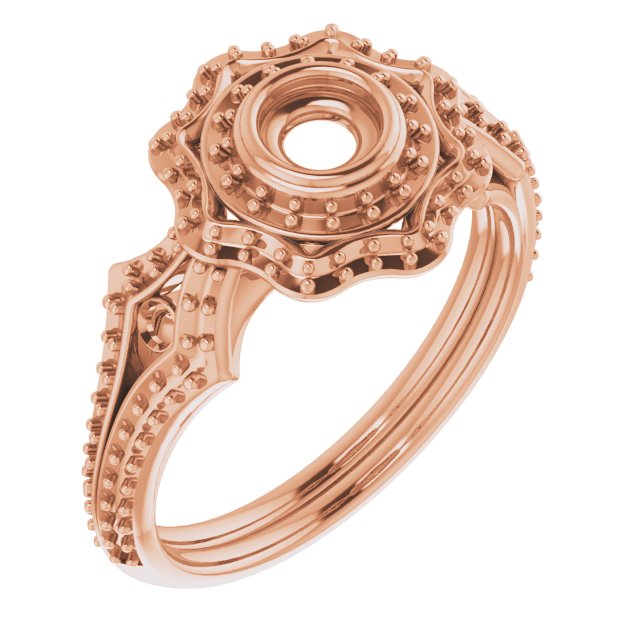 Bezel-Set Halo-Style Ring