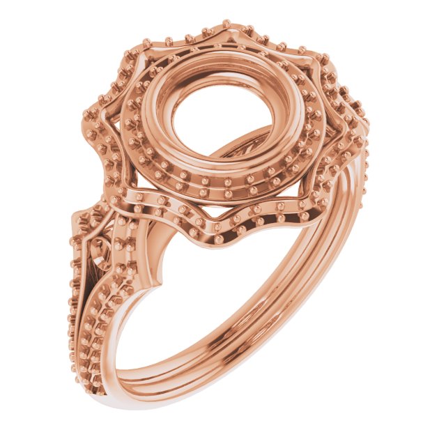 Bezel-Set Halo-Style Ring