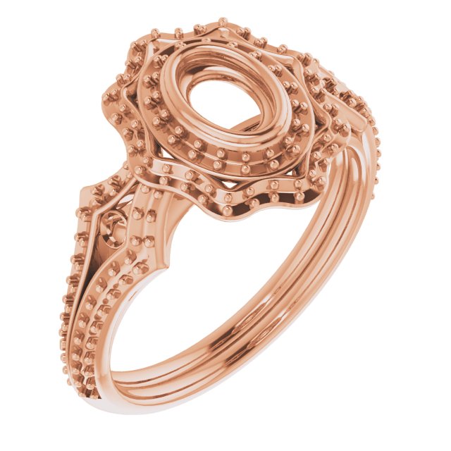 Bezel-Set Halo-Style Ring