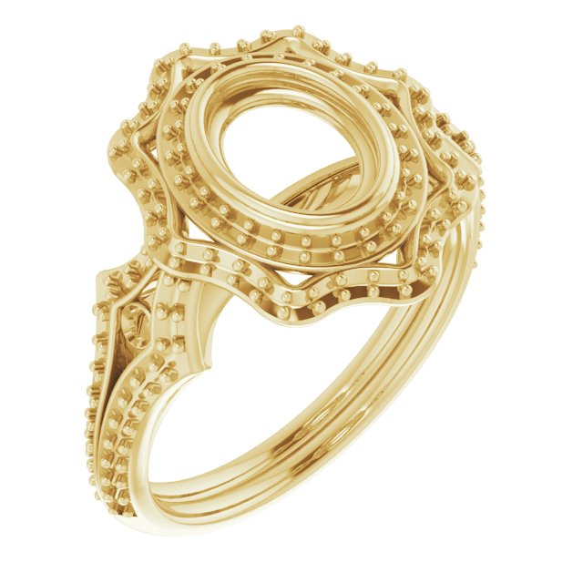 Bezel-Set Halo-Style Ring