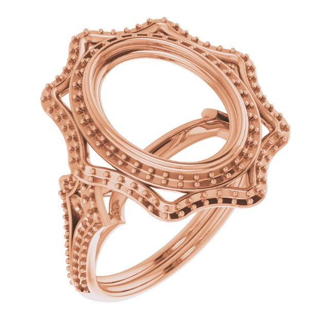 Bezel-Set Halo-Style Ring