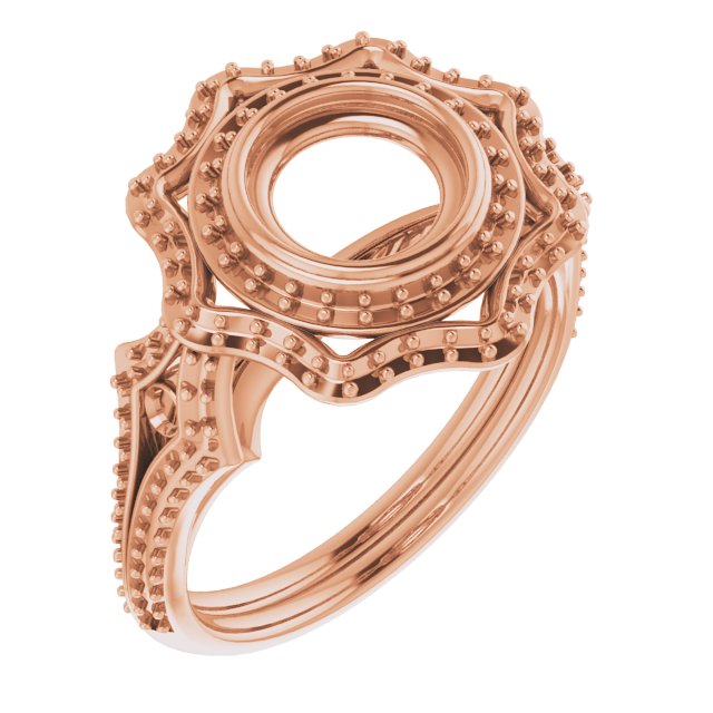 Bezel-Set Halo-Style Ring