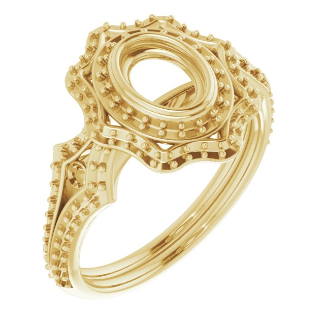 Bezel-Set Halo-Style Ring