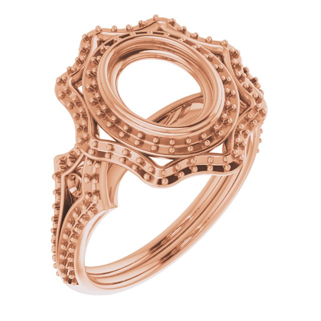 Bezel-Set Halo-Style Ring