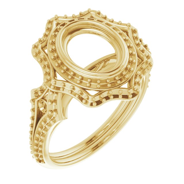 Bezel-Set Halo-Style Ring