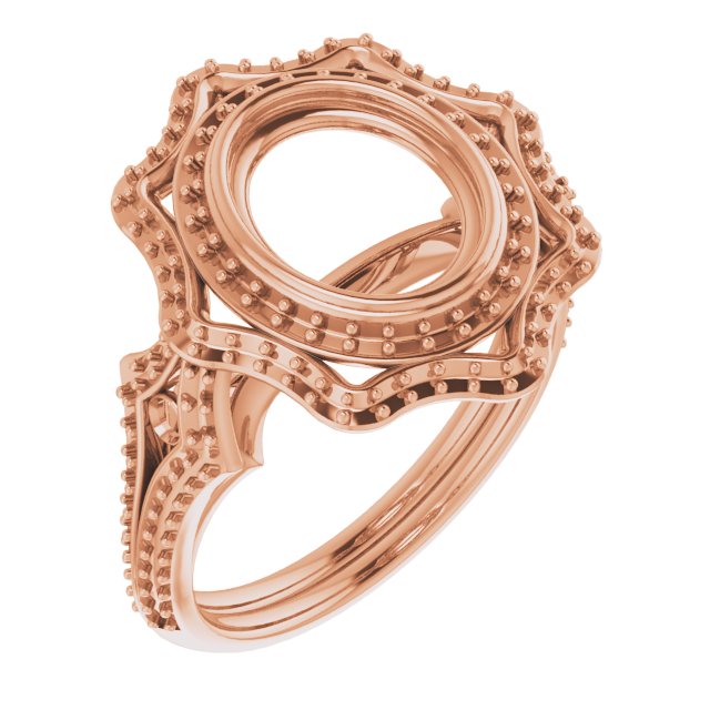 Bezel-Set Halo-Style Ring
