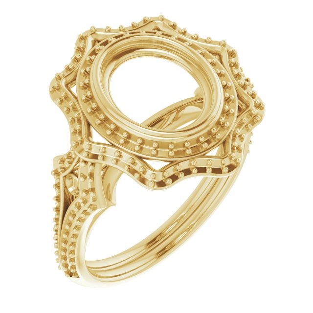 Bezel-Set Halo-Style Ring