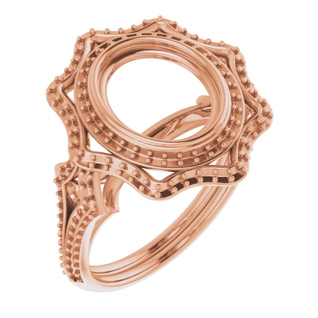 Bezel-Set Halo-Style Ring