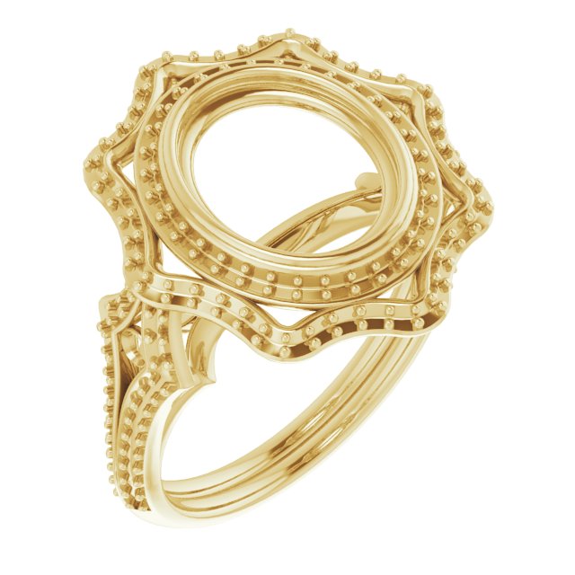 Bezel-Set Halo-Style Ring