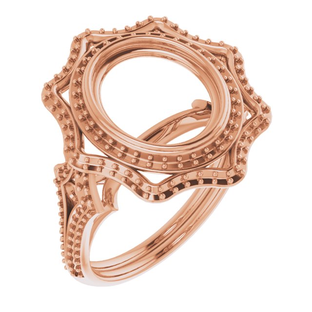 Bezel-Set Halo-Style Ring