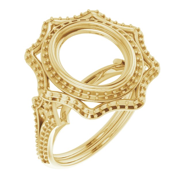 Bezel-Set Halo-Style Ring