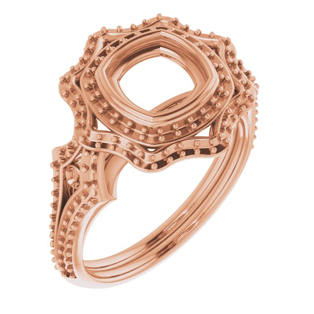 Bezel-Set Halo-Style Ring