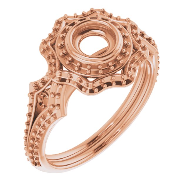 Bezel-Set Halo-Style Ring