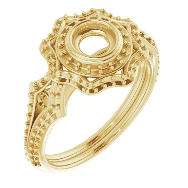 Bezel-Set Halo-Style Ring