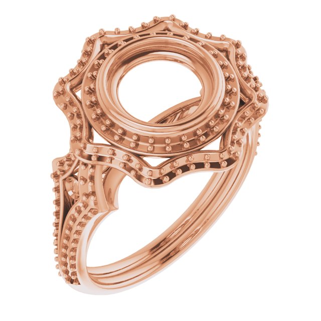 Bezel-Set Halo-Style Ring