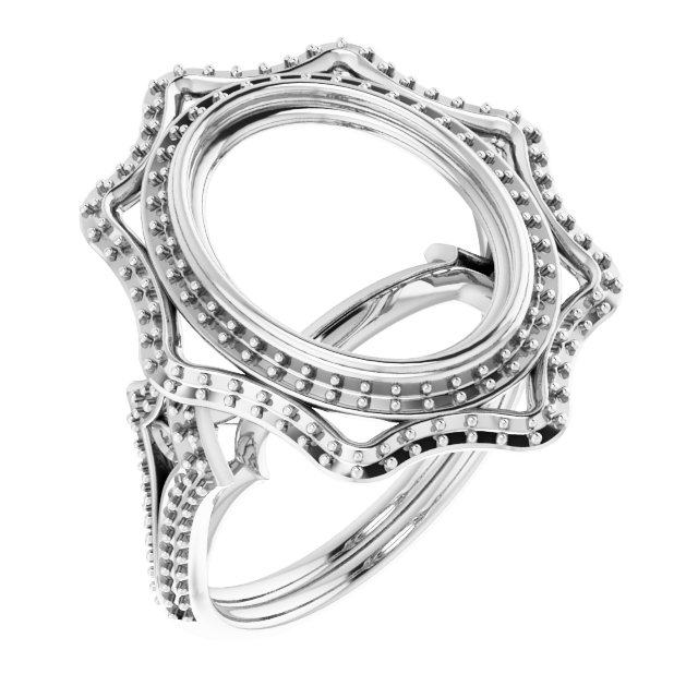 Bezel-Set Halo-Style Ring