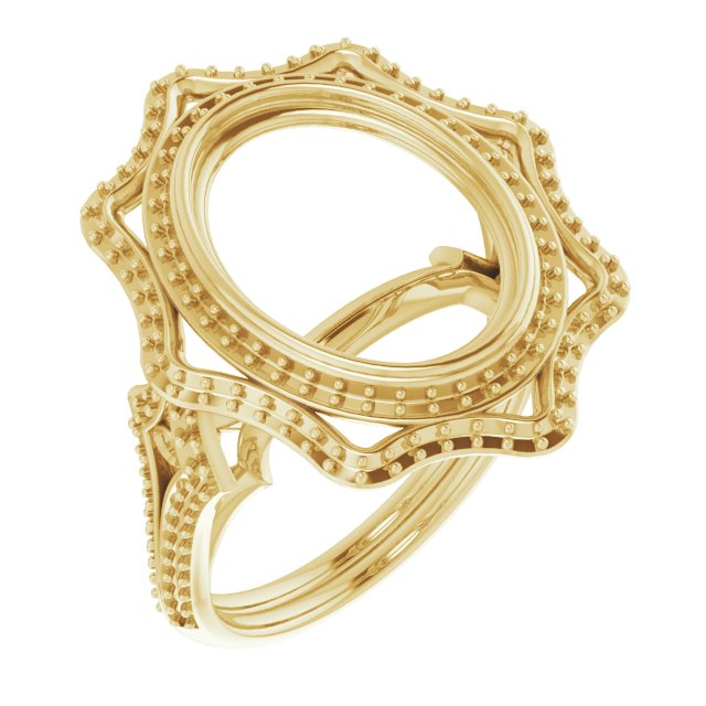Bezel-Set Halo-Style Ring