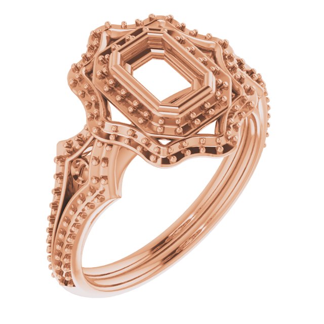 Bezel-Set Halo-Style Ring