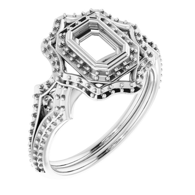 Bezel-Set Halo-Style Ring
