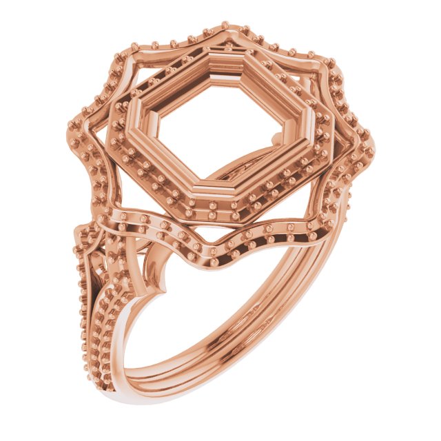 Bezel-Set Halo-Style Ring