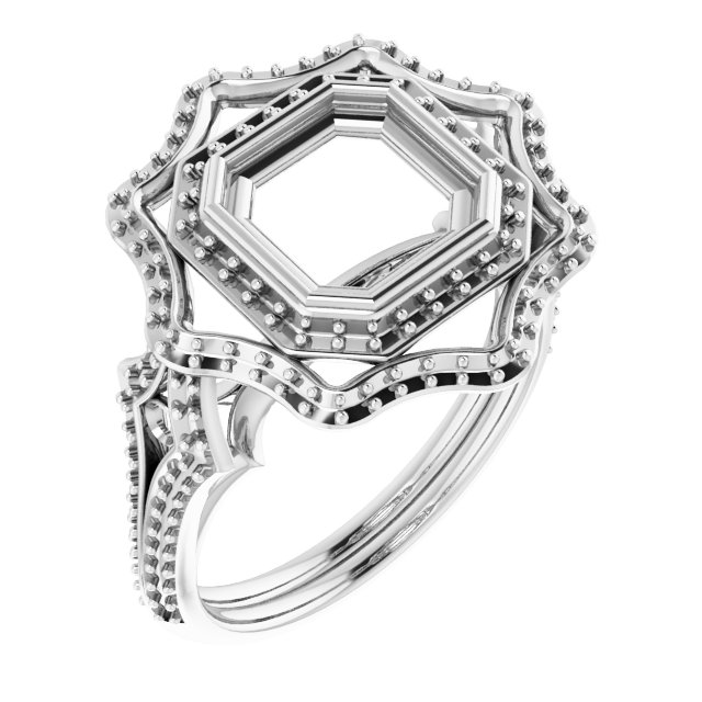 Bezel-Set Halo-Style Ring