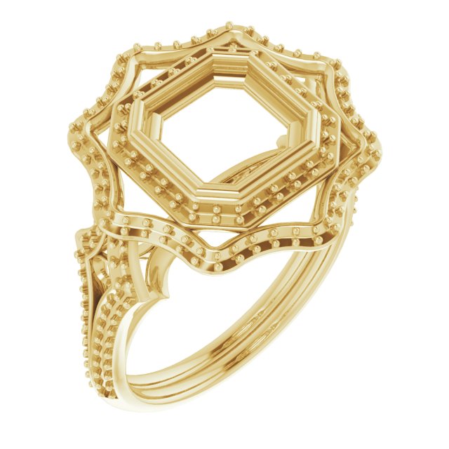 Bezel-Set Halo-Style Ring