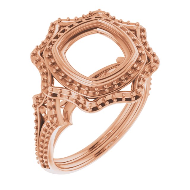 Bezel-Set Halo-Style Ring