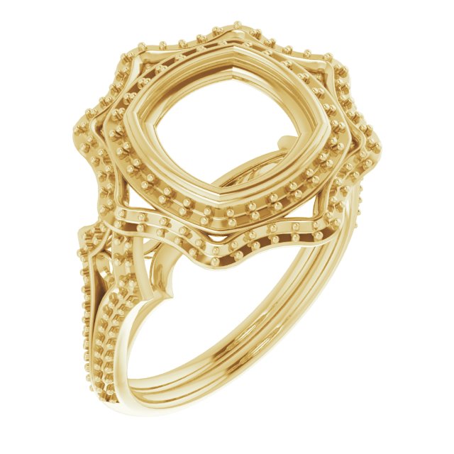 Bezel-Set Halo-Style Ring