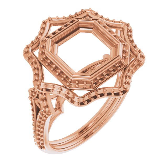 Bezel-Set Halo-Style Ring
