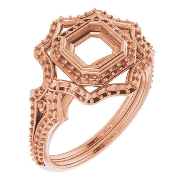 Bezel-Set Halo-Style Ring