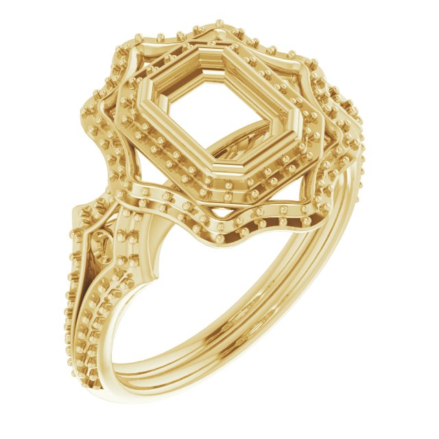 Bezel-Set Halo-Style Ring