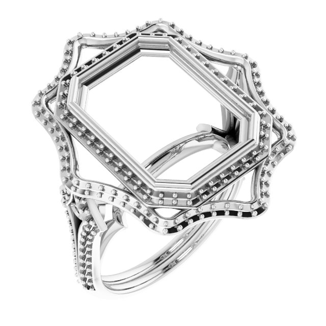 Bezel-Set Halo-Style Ring