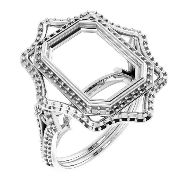 Bezel-Set Halo-Style Ring