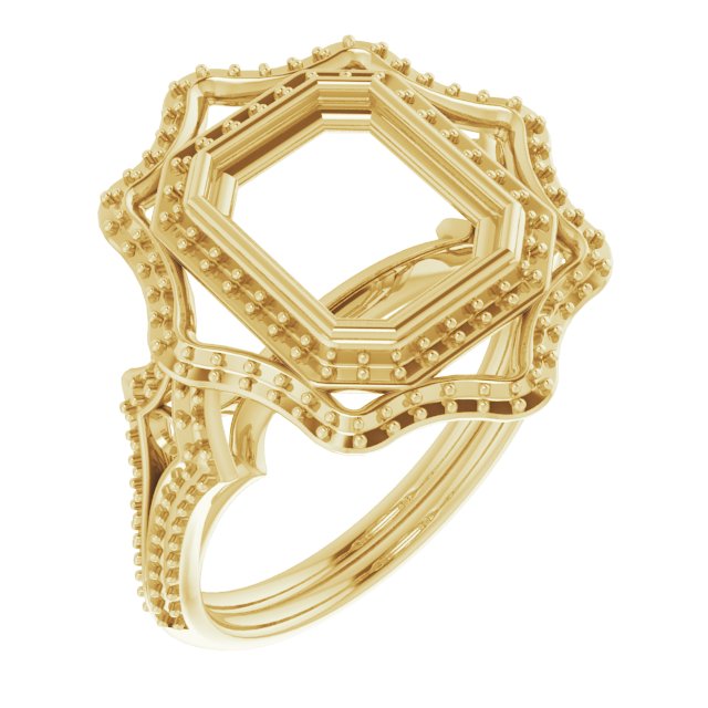Bezel-Set Halo-Style Ring