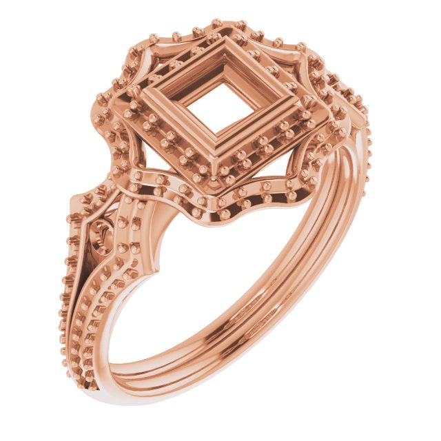 Bezel-Set Halo-Style Ring
