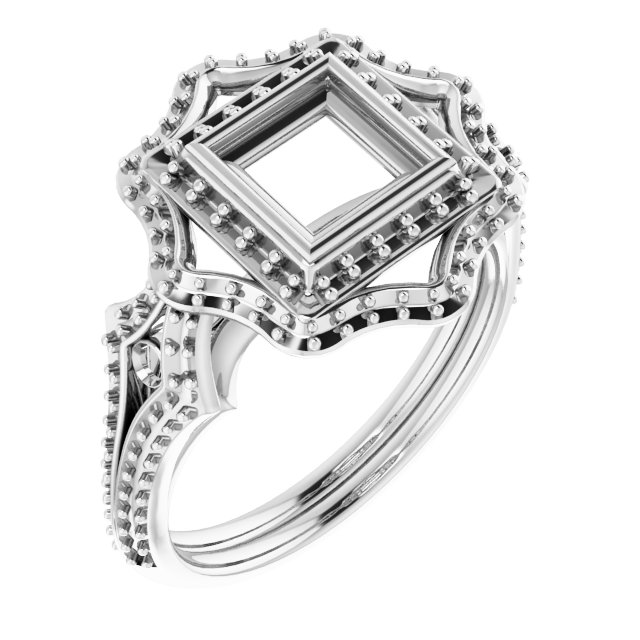 Bezel-Set Halo-Style Ring