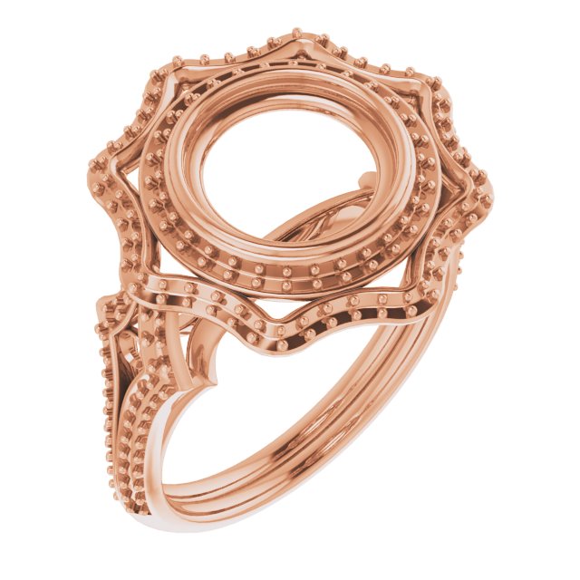 Bezel-Set Halo-Style Ring