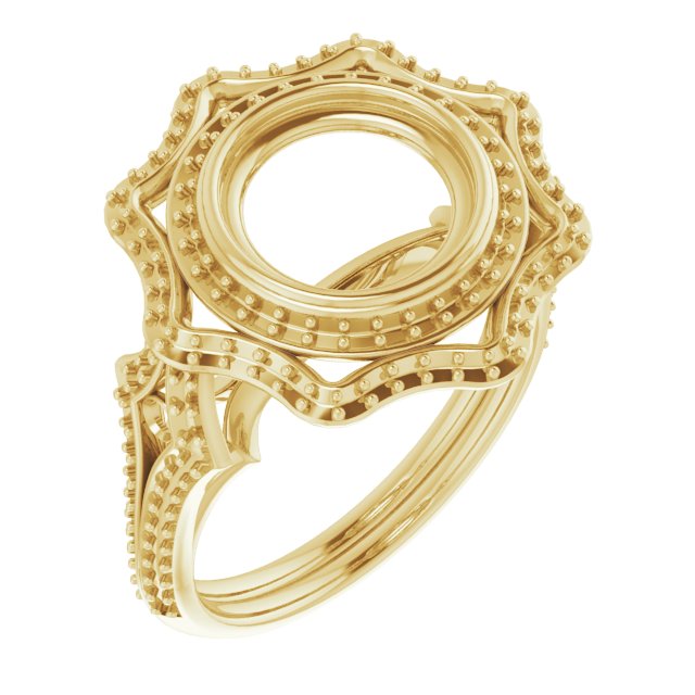 Bezel-Set Halo-Style Ring