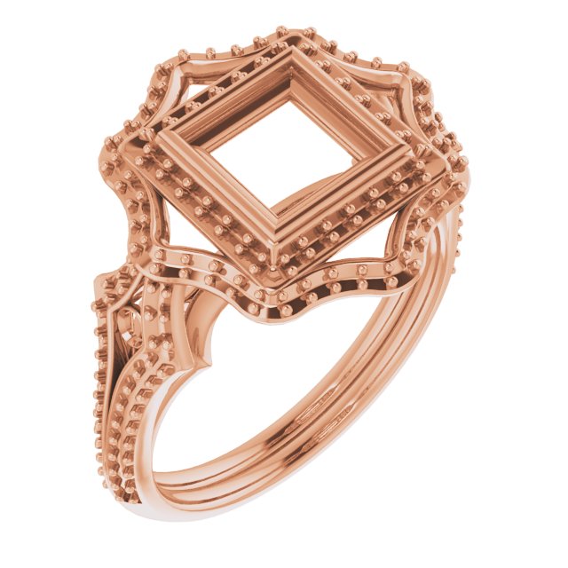 Bezel-Set Halo-Style Ring