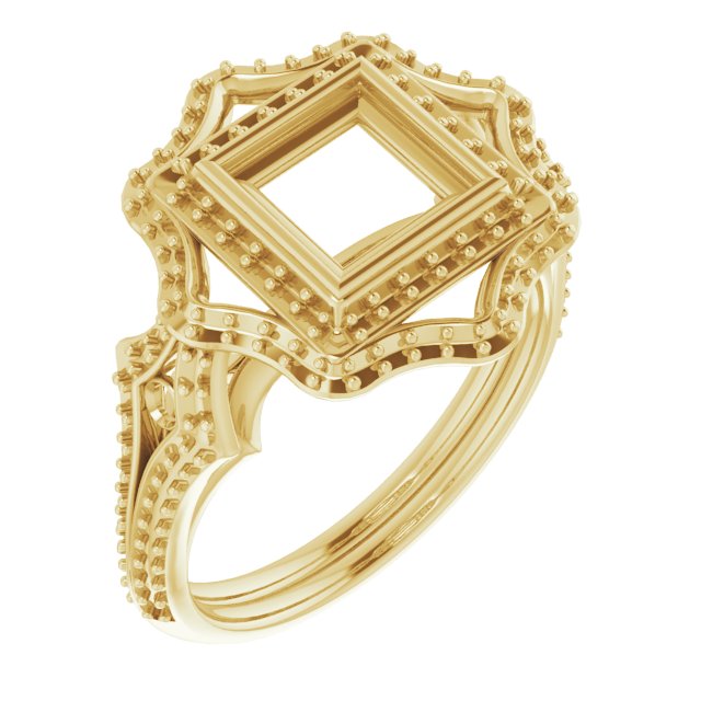 Bezel-Set Halo-Style Ring