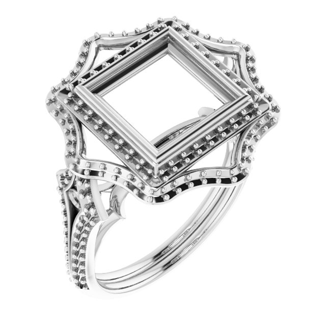 Bezel-Set Halo-Style Ring
