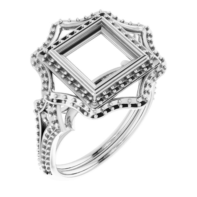 Bezel-Set Halo-Style Ring