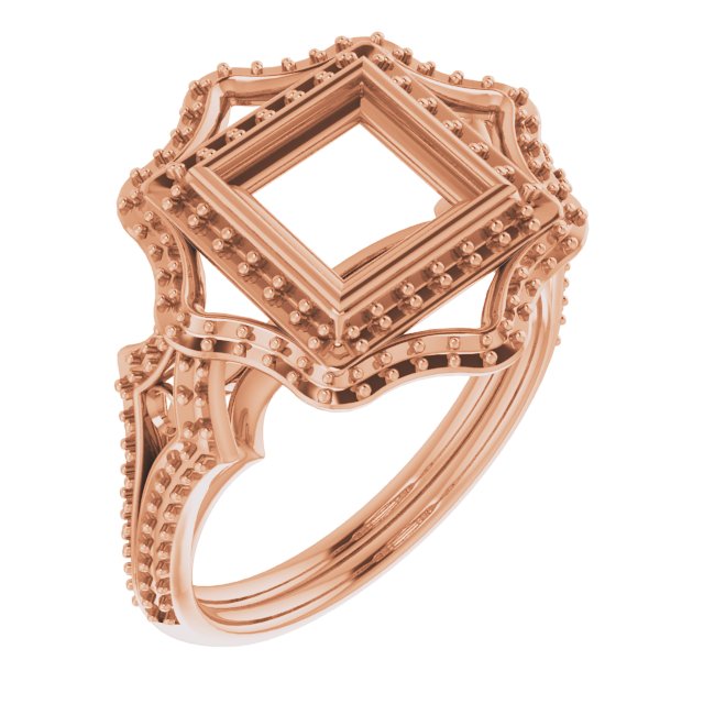 Bezel-Set Halo-Style Ring