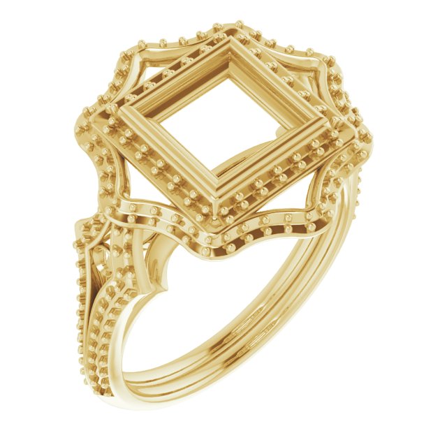 Bezel-Set Halo-Style Ring
