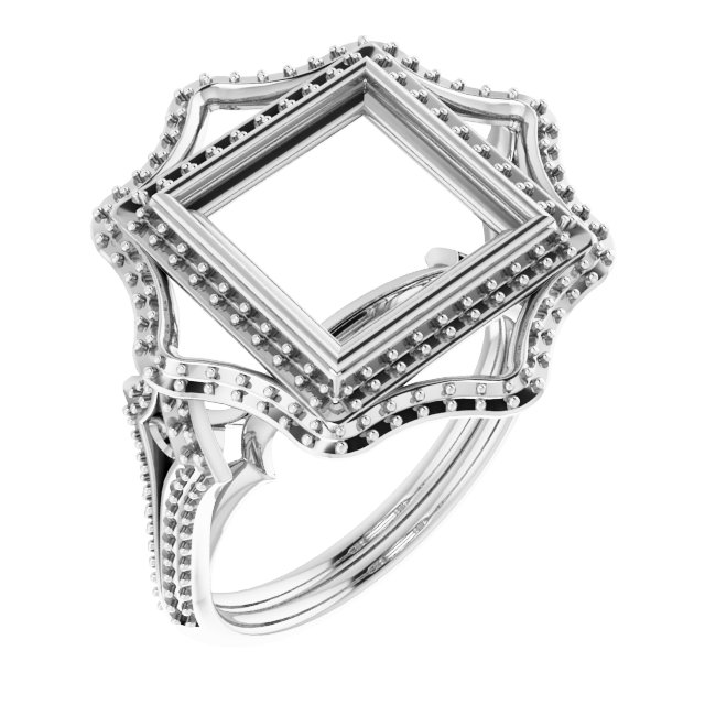 Bezel-Set Halo-Style Ring