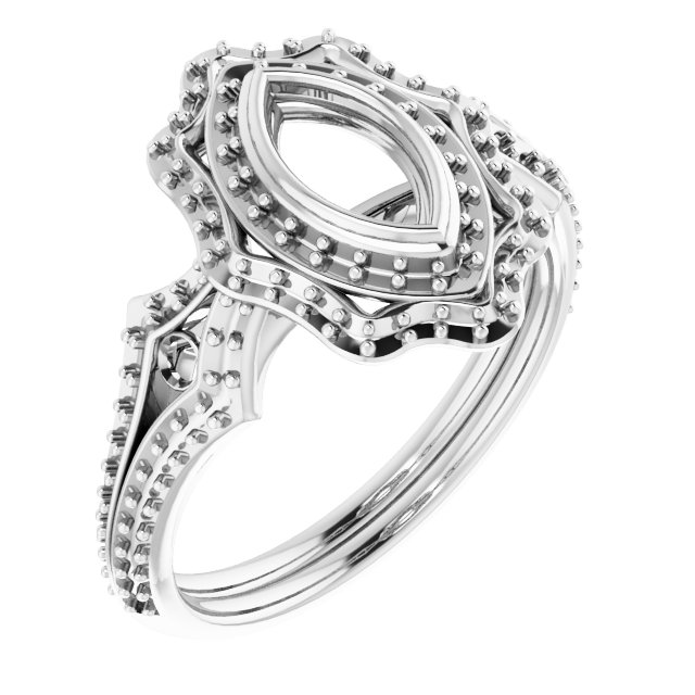 Bezel-Set Halo-Style Ring