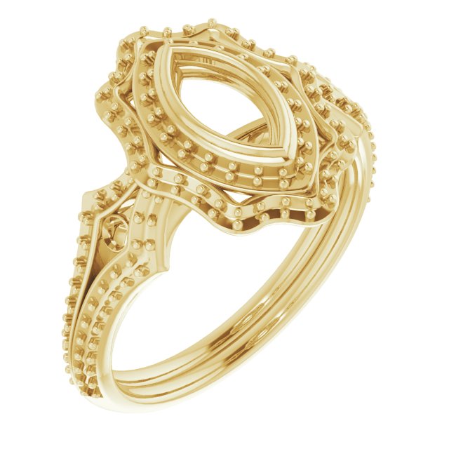Bezel-Set Halo-Style Ring