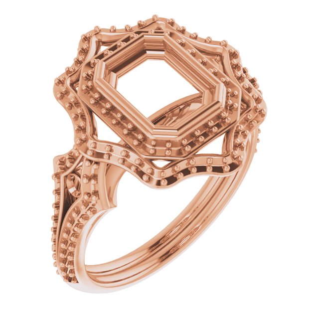 Bezel-Set Halo-Style Ring